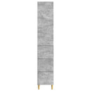 Skab Sæt 2 pcs Betongrå 33 x 34,5 x 90 cm Konstrueret træ