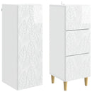 Skab Sæt 2 pcs Hvid højglans 33 x 34,5 x 90 cm Konstrueret træ