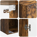 Skab Sæt 2 pcs Røget eg 33 x 34,5 x 90 cm Konstrueret træ