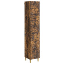 Skab Sæt 2 pcs Røget eg 33 x 34,5 x 90 cm Konstrueret træ