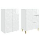 2 pcs Hvid højglans