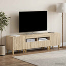 3-delt LED TV Skab DELFT Sonoma-eg Konstrueret træ