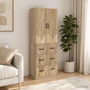 Skab Sæt 2 pcs Sonoma-eg 66 x 34,5 x 87 cm Konstrueret træ