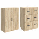 Skab Sæt 2 pcs Sonoma-eg 66 x 34,5 x 87 cm Konstrueret træ