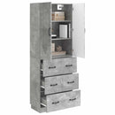 Skab Sæt 2 pcs Betongrå 66 x 34,5 x 87 cm Konstrueret træ