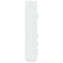 Skab Sæt 2 pcs Hvid højglans 66 x 34,5 x 87 cm Konstrueret træ