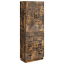 Skab Sæt 2 pcs Røget eg 66 x 34,5 x 87 cm Konstrueret træ