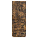 Skab Sæt 2 pcs Røget eg 66 x 34,5 x 87 cm Konstrueret træ