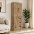 Skab Sæt 2 stk. 66 x 34,5 x 87 cm Konstrueret træ Artisan-eg