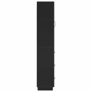 Skab Sæt 2 pcs Sort 33 x 34,5 x 87 cm Konstrueret træ