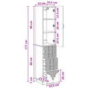 Skab Sæt 2 pcs Sort 33 x 34,5 x 87 cm Konstrueret træ