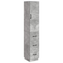 Skab Sæt 2 pcs Betongrå 33 x 34,5 x 87 cm Konstrueret træ