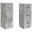 Skab Sæt 2 pcs Betongrå 33 x 34,5 x 87 cm Konstrueret træ