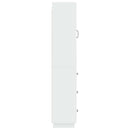 Skab Sæt 2 pcs Hvid højglans 33 x 34,5 x 87 cm Konstrueret træ