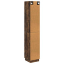 Skab Sæt 2 pcs Røget eg 33 x 34,5 x 87 cm Konstrueret træ
