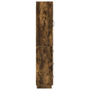 Skab Sæt 2 pcs Røget eg 33 x 34,5 x 87 cm Konstrueret træ