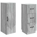 Skab Sæt 2 pcs Grå Sonoma 33 x 34,5 x 87 cm Konstrueret træ