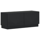 5-delt LED TV-skab Sort Konstrueret træ