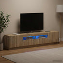 LED TV-skab HOORN 3 stk. Sonoma-eg Konstrueret træ