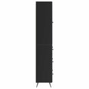 Skab Sæt 2 pcs Sort 66 x 34,5 x 90 cm Konstrueret træ
