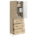 Skab Sæt 2 pcs Sonoma-eg 66 x 34,5 x 90 cm Konstrueret træ