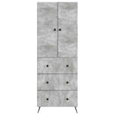 Skab Sæt 2 pcs Betongrå 66 x 34,5 x 90 cm Konstrueret træ
