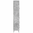 Skab Sæt 2 pcs Betongrå 66 x 34,5 x 90 cm Konstrueret træ