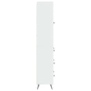 Skab Sæt 2 pcs Hvid højglans 66 x 34,5 x 90 cm Konstrueret træ