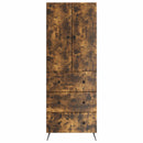 Skab Sæt 2 pcs Røget eg 66 x 34,5 x 90 cm Konstrueret træ
