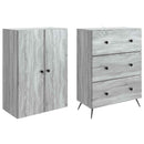Skab Sæt 2 pcs Grå Sonoma 66 x 34,5 x 90 cm Konstrueret træ