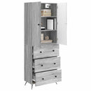 Skab Sæt 2 pcs Grå Sonoma 66 x 34,5 x 90 cm Konstrueret træ
