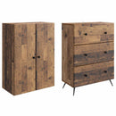 Skab Sæt 2 pcs Gammelt træ 66 x 34,5 x 90 cm Konstrueret træ