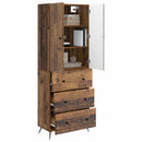 Skab Sæt 2 pcs Gammelt træ 66 x 34,5 x 90 cm Konstrueret træ