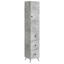 Skab Sæt 2 pcs Betongrå 34,5 x 34,5 x 90 cm Konstrueret træ