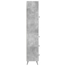Skab Sæt 2 pcs Betongrå 34,5 x 34,5 x 90 cm Konstrueret træ
