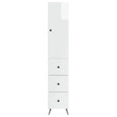 Skab Sæt 2 pcs Hvid højglans 34,5 x 34,5 x 90 cm