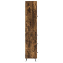 Skab Sæt 2 pcs Røget eg 34,5 x 34,5 x 90 cm Konstrueret træ