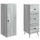 Skab Sæt 2 pcs Grå Sonoma 34,5 x 34,5 x 90 cm Konstrueret træ
