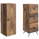 Skab Sæt 2 pcs Gammelt træ 34,5 x 34,5 x 90 cm Konstrueret træ