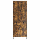 Skab Sæt 2 stk. Røget eg 66 x 34.5 x 90 cm Konstrueret træ