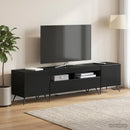 LED TV-skab BREDA 3 stk. Sort Konstrueret træ