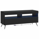 5-delt LED TV-skab Sort Konstrueret træ