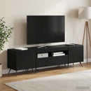 LED TV-skab BREDA 3 stk. Sort Konstrueret træ