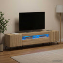 LED TV-skab BREDA 3 stk. Sonoma-eg Konstrueret træ