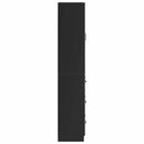 Skab Sæt 2 pcs Sort 66 x 34,5 x 87 cm Konstrueret træ