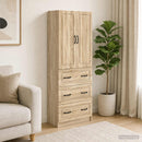 Skab Sæt 2 pcs Sonoma-eg 66 x 34,5 x 87 cm Konstrueret træ