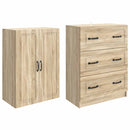 Skab Sæt 2 pcs Sonoma-eg 66 x 34,5 x 87 cm Konstrueret træ