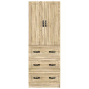 Skab Sæt 2 pcs Sonoma-eg 66 x 34,5 x 87 cm Konstrueret træ