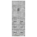 Skab Sæt 2 pcs Betongrå 66 x 34,5 x 87 cm Konstrueret træ