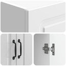 Skab Sæt 2 pcs Hvid højglans 66 x 34,5 x 87 cm Konstrueret træ